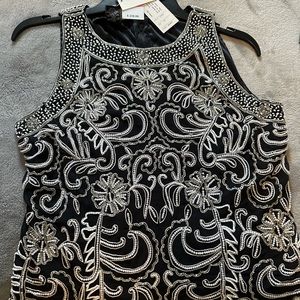 Beautiful beaded top dress, BKWHT S, 10 JKARA dress🔥 NWT wedding, prom, evening